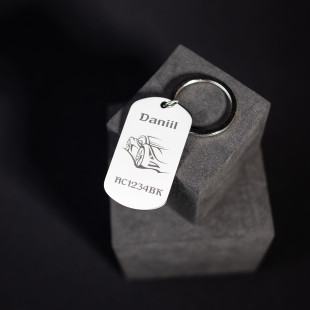 Брелок-жетон Steel Tag з гравіюванням
