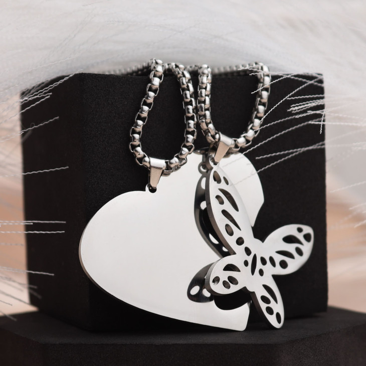Кулони Парні Butterfly Heart