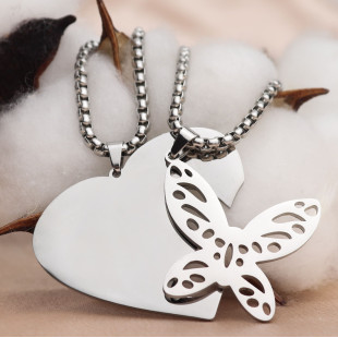 Парні Кулони Butterfly Heart