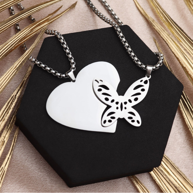 Кулони Парні Butterfly Heart