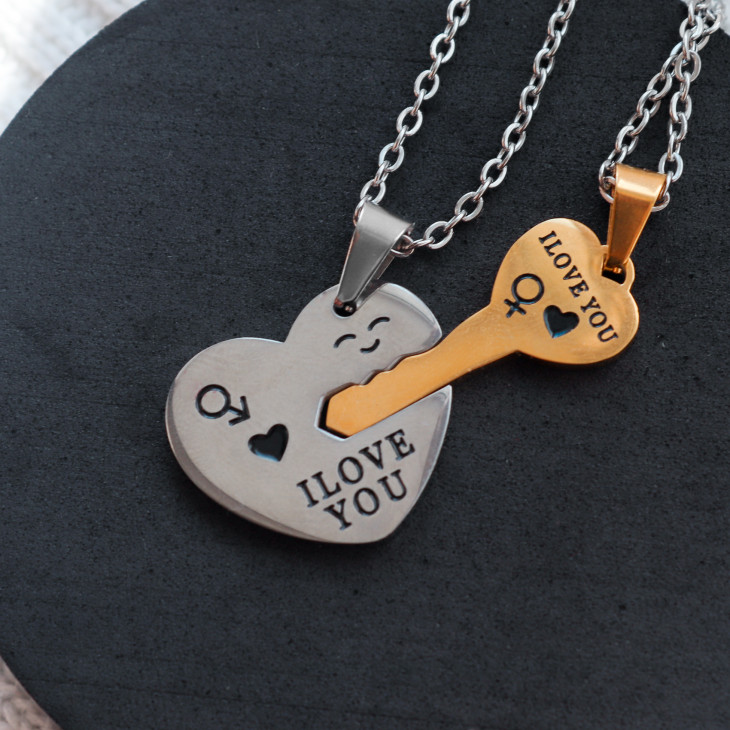 Кулони Парні Key to the heart Gold